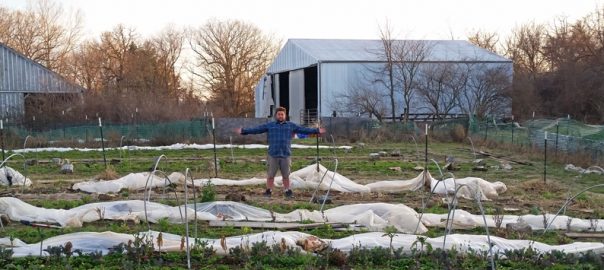 Choice Roots Farm in Sherman, Illinois has a CSA (Community Supported Agriculture). Farmer Kyle is hard at work!